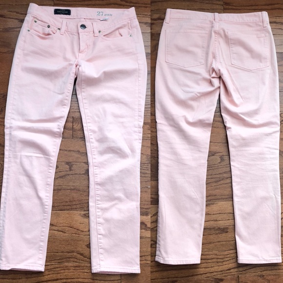 SOLD J. Crew Toothpick Ankle Size 27 Peach Jeans - Picture 3 of 6